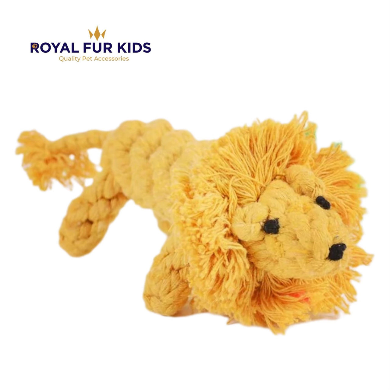 Lion Dog Chew Toy - 100% Cotton Rope