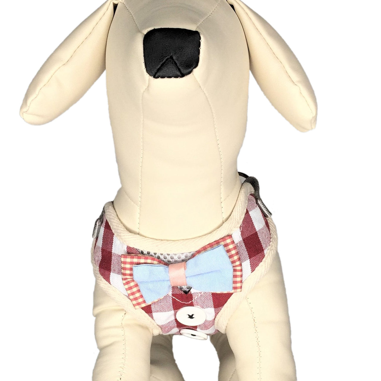 Checkered Dog Harness Red Whole