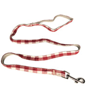 Checkered Dog Leash Red Whole