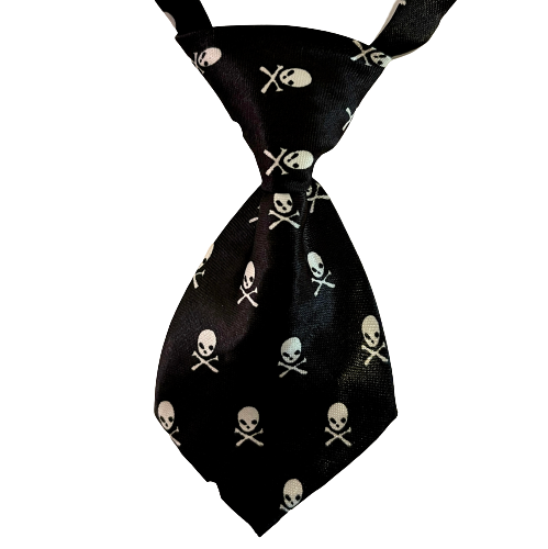 Skull & Cross Bones Adjustable Soft Collar Small Tie
