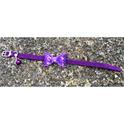 Sparkly Bow Tie Collar Purple Outdoors